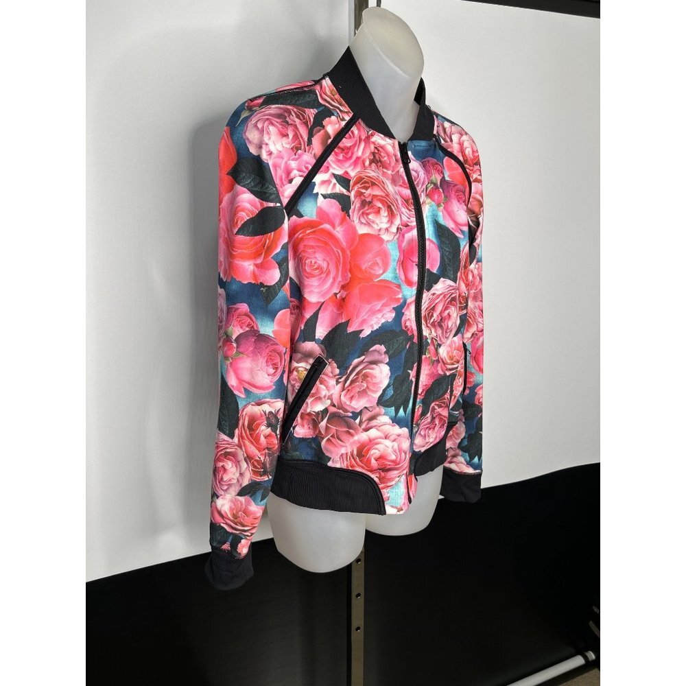 Lululemon Hold Your Om Hoodie Jacket Secret Garden Black Floral Zip Size 8 - Picture 2 of 10